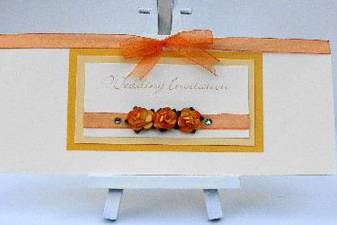Rose Garland Orange invitation