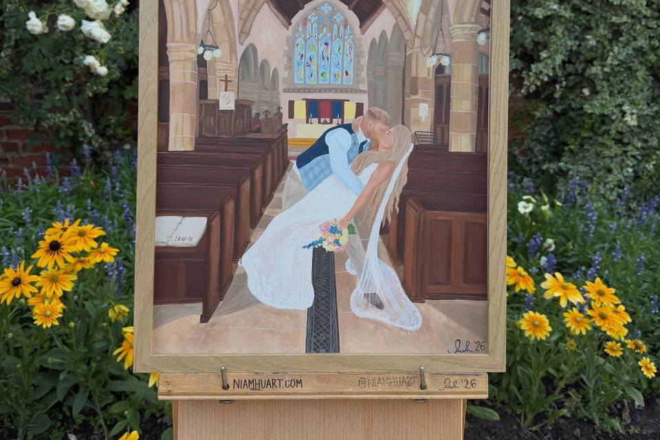 Live wedding painting