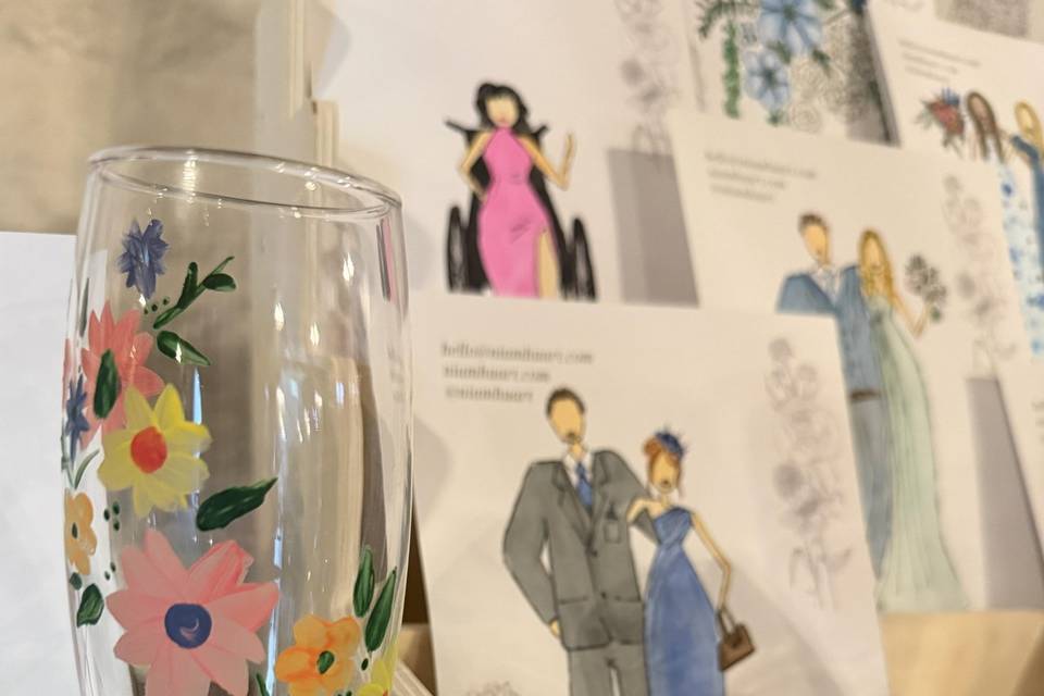 Close ups at a wedding fayre