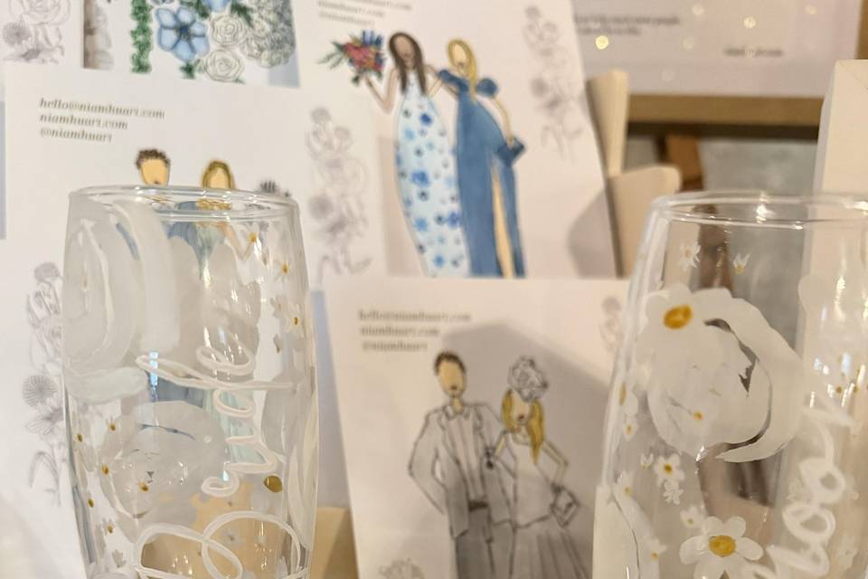 Close ups at a wedding fayre