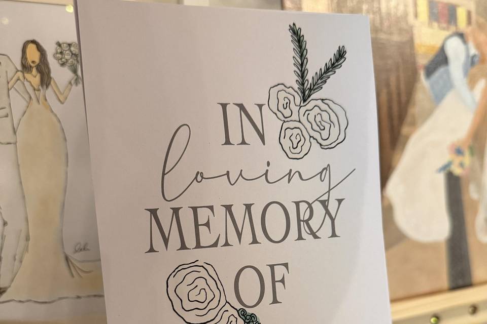 Memory table sign