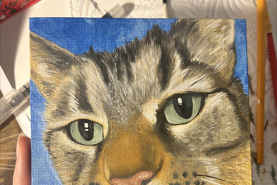 Small pet portrait- Gingey