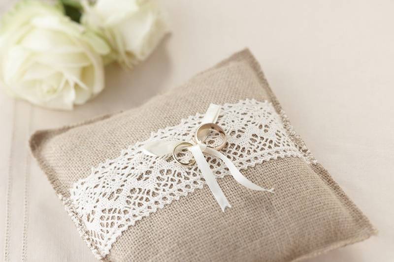 Boho wedding ring cushion