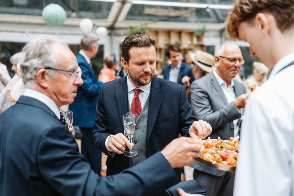 Wedding canapé service