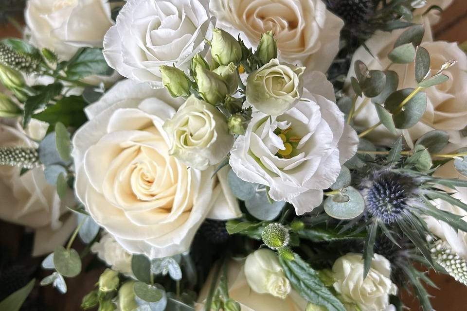 Classic white wedding bouquet