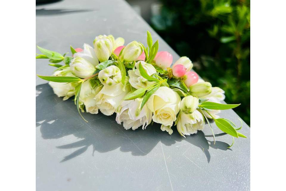 Yellow and pink flowers