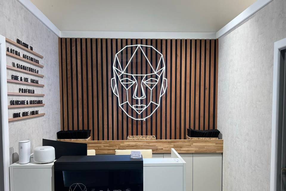 Reception desk area