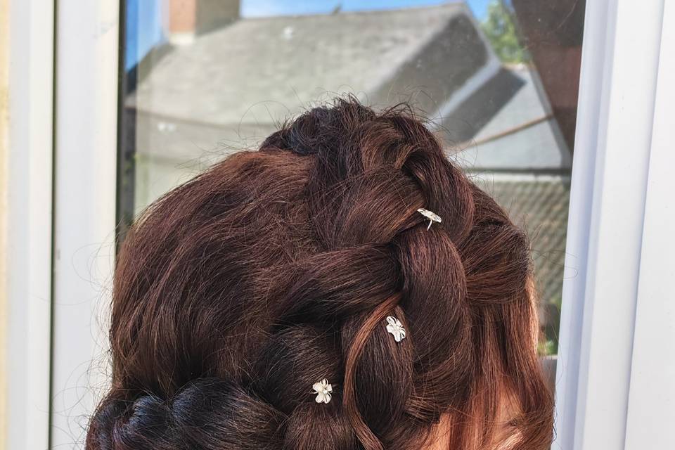 Bridesmaid braided crown
