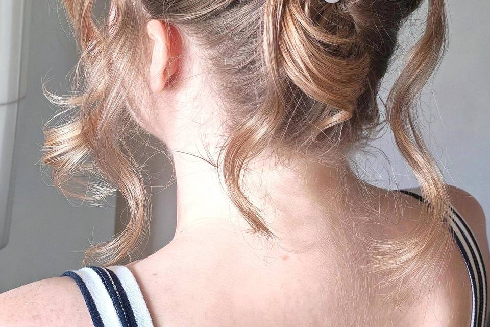 High updo with twist