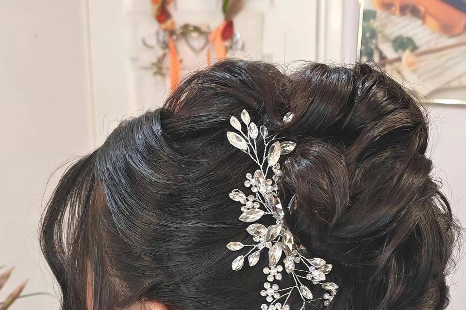 Bridal high updo