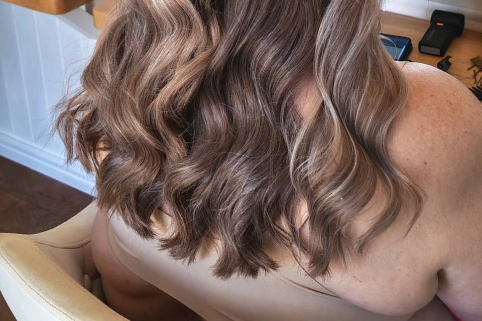 Bridesmaid half-up half-down