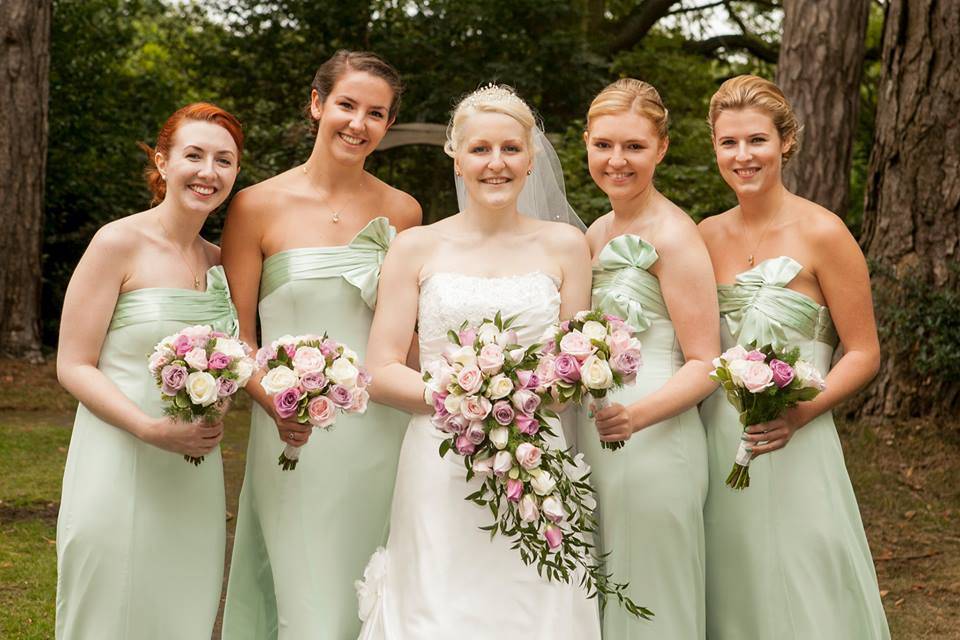 Bride and bridesmaids flowers