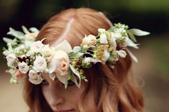 Floral crown and waves