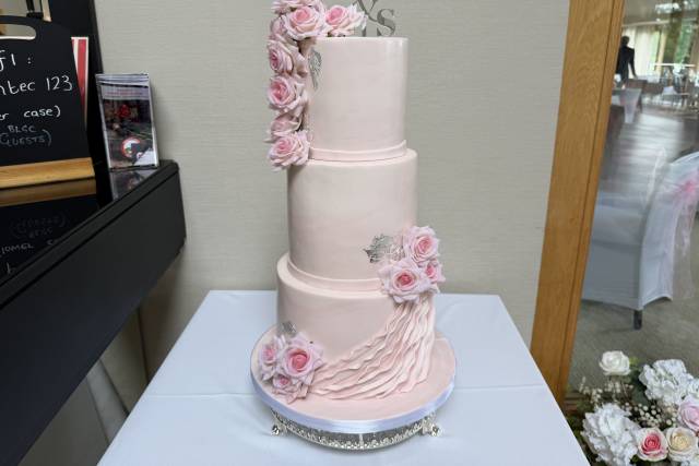 Blush Rose Wedding Cake
