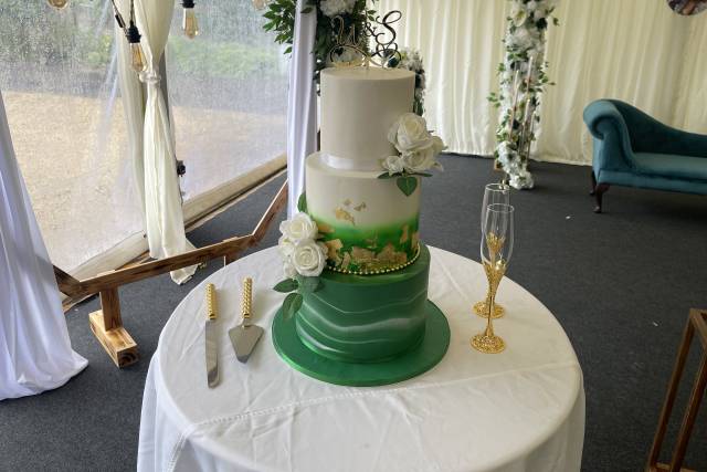 Emerald green floral