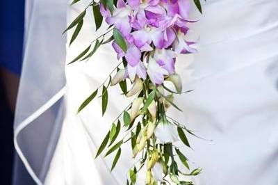 Orchid shower bouquet
