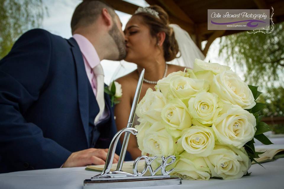 Coral bouquets