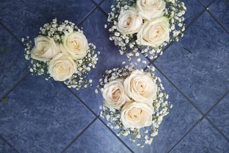 Rose and Gyp bouquets