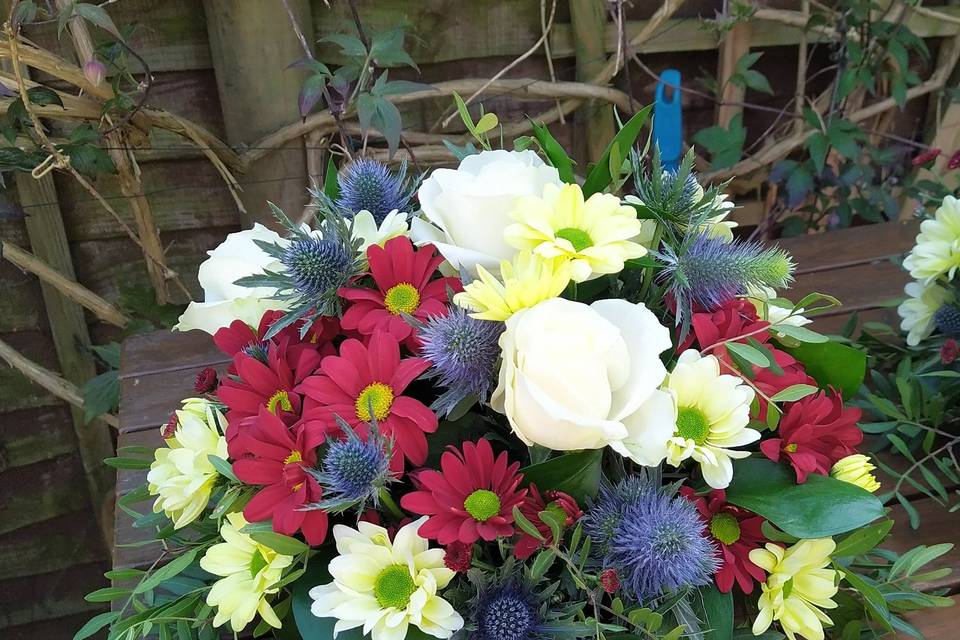 Paeony and rose bouquet