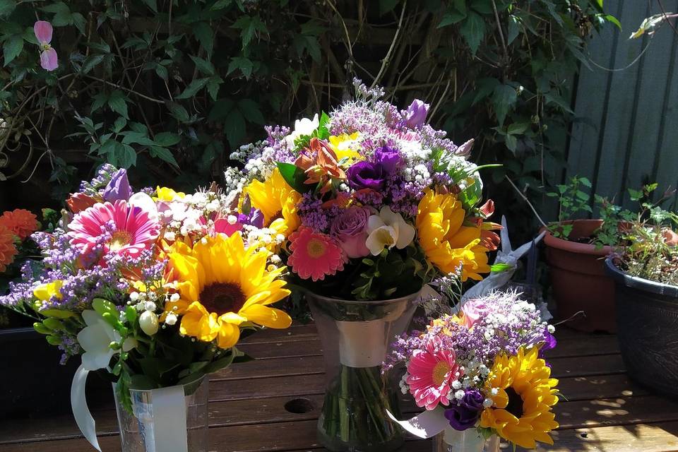 Sunflower bright bouquets