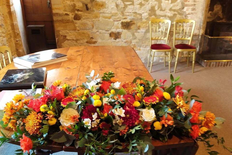 Autumn top table