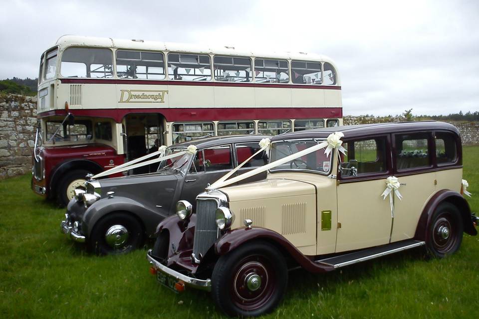 Our cars with Dreadnought coaches