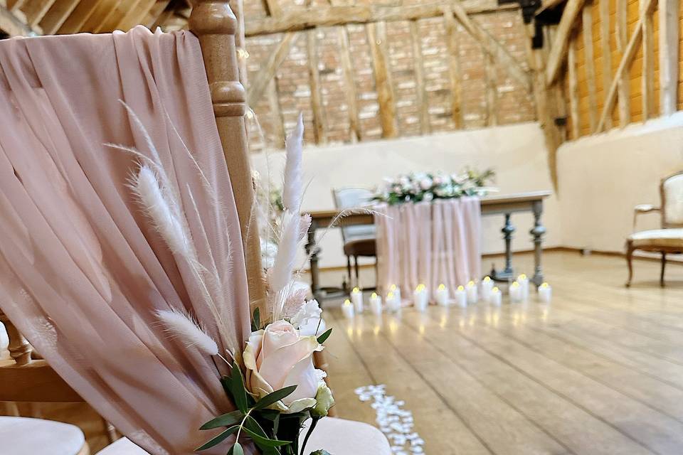 Pink Ceremony Decor