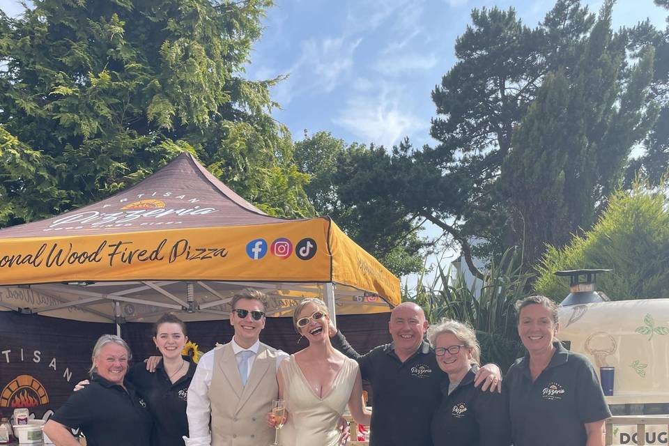Bride Groom and artisan team