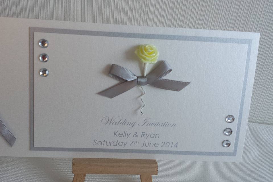 Single rose invite