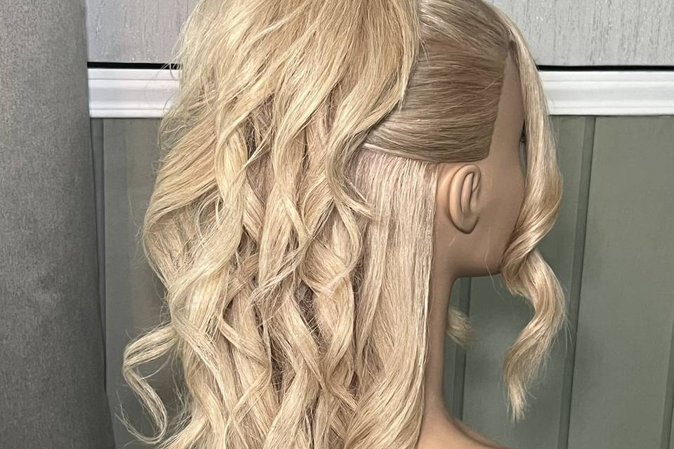 Half up ponytail