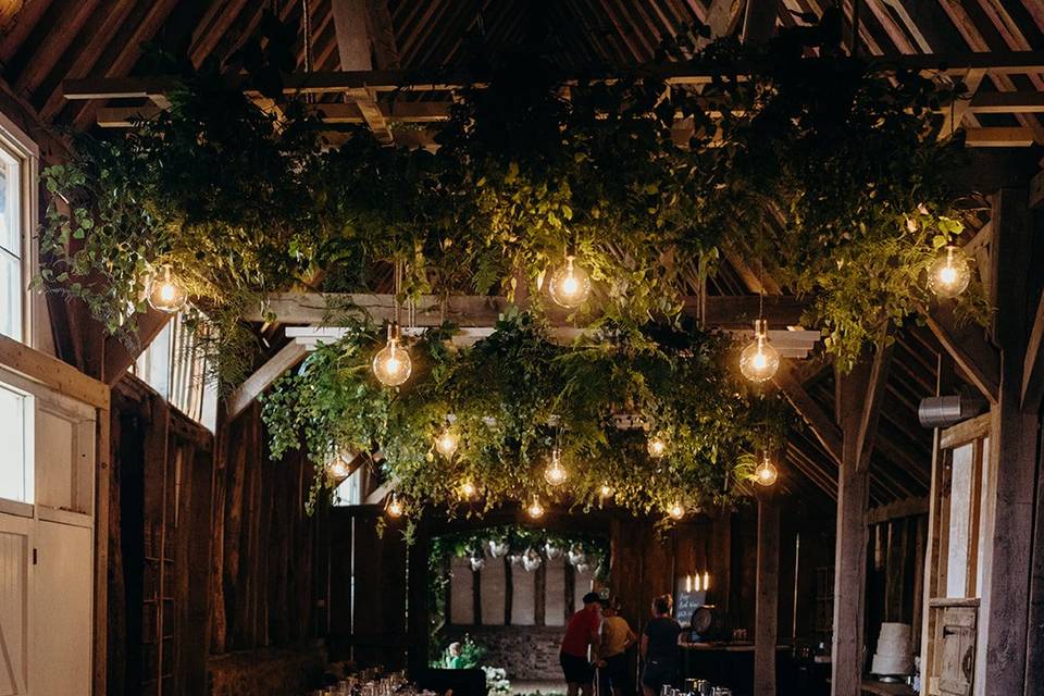 Trestle table set up