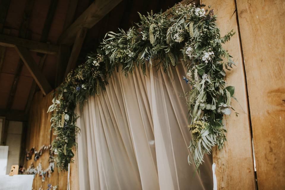 Floral archway