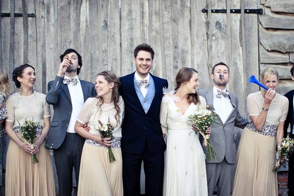 Wedding image outside of barn