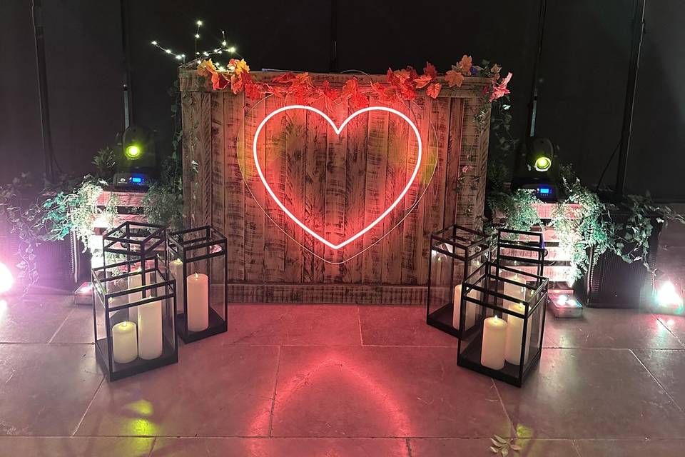Rustic with colour heart