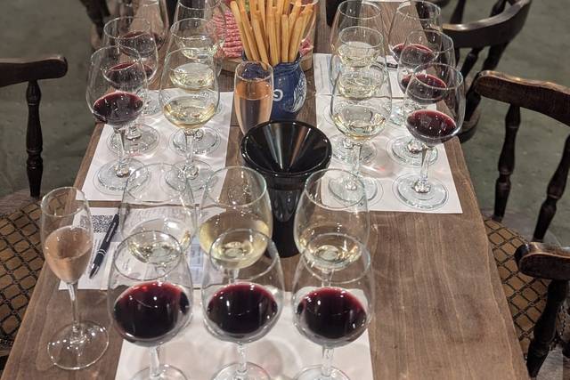 CorkNTalk Tasting set up