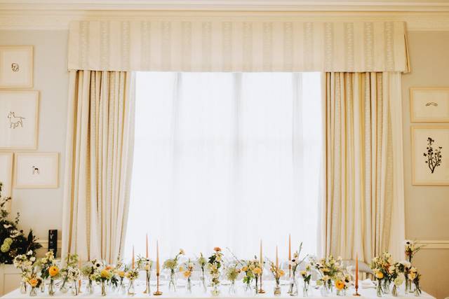 Bud vases and taper candles