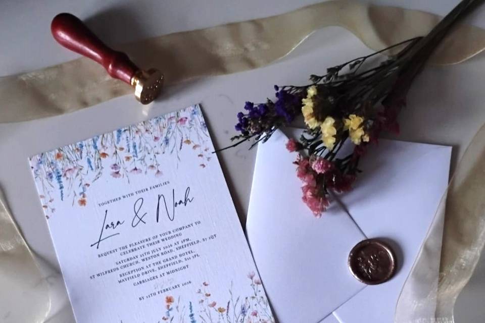 Wildflower Invitation Set