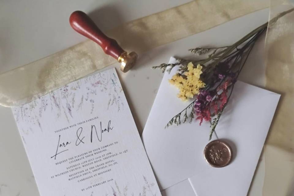 Wildflower Invitation Set