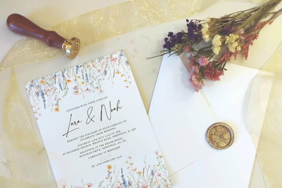 Wildflower Invitation Set