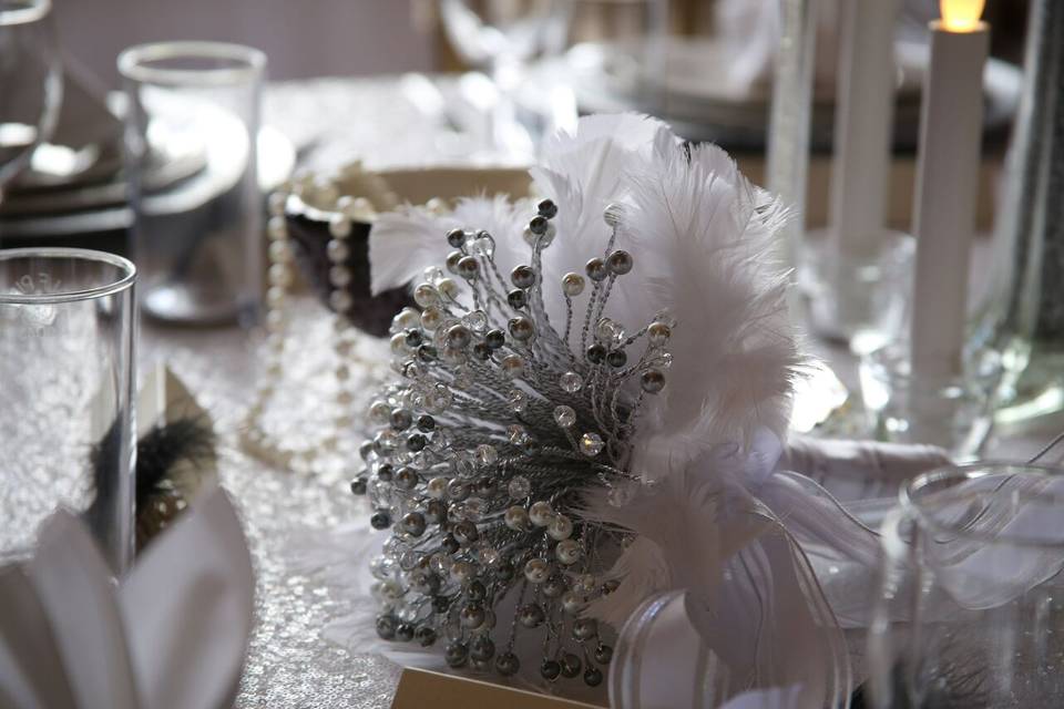 Crystal and pearl bouquet