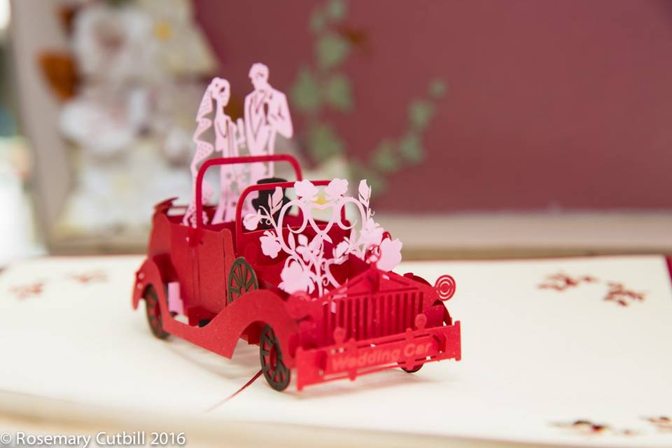 Vintage car 3D pop-up card