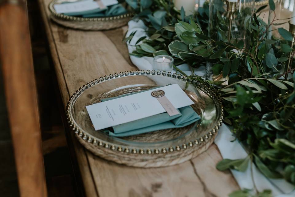 Olive tablescape