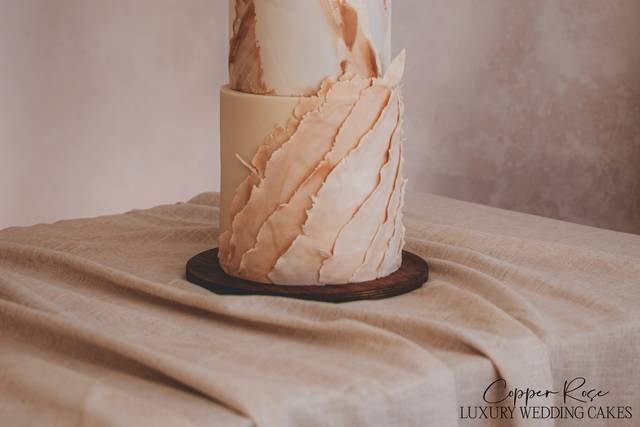 Copper Rose Luxury Wedding Cakes