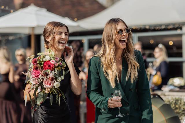 Party guests having a good tim