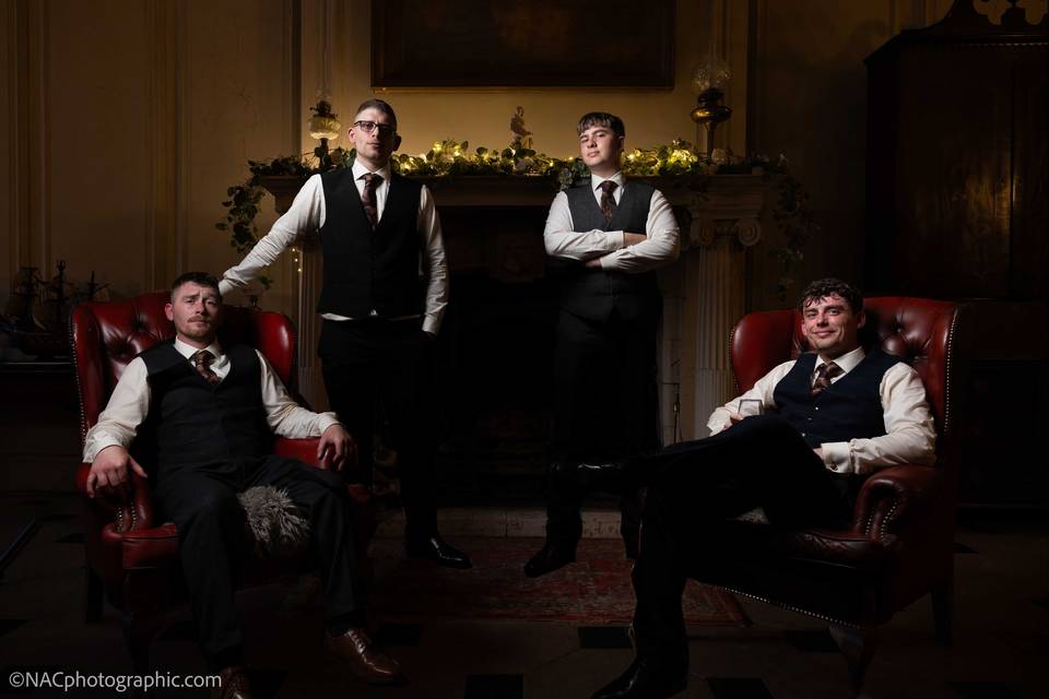 Groom & groomsmen editorial