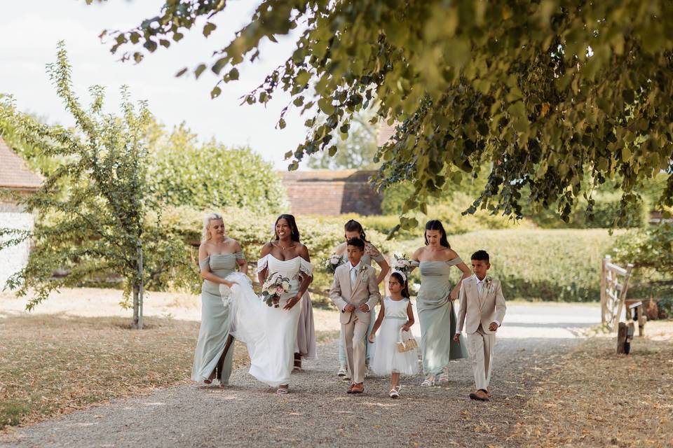 Walk to the ceremony