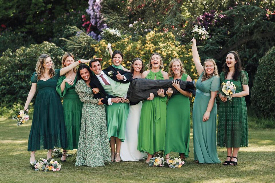 Bridal Party and Groom