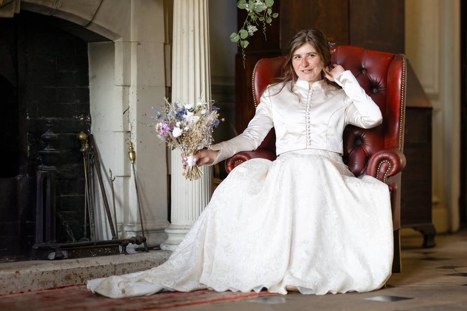 Bride relaxing, Buntingsdale