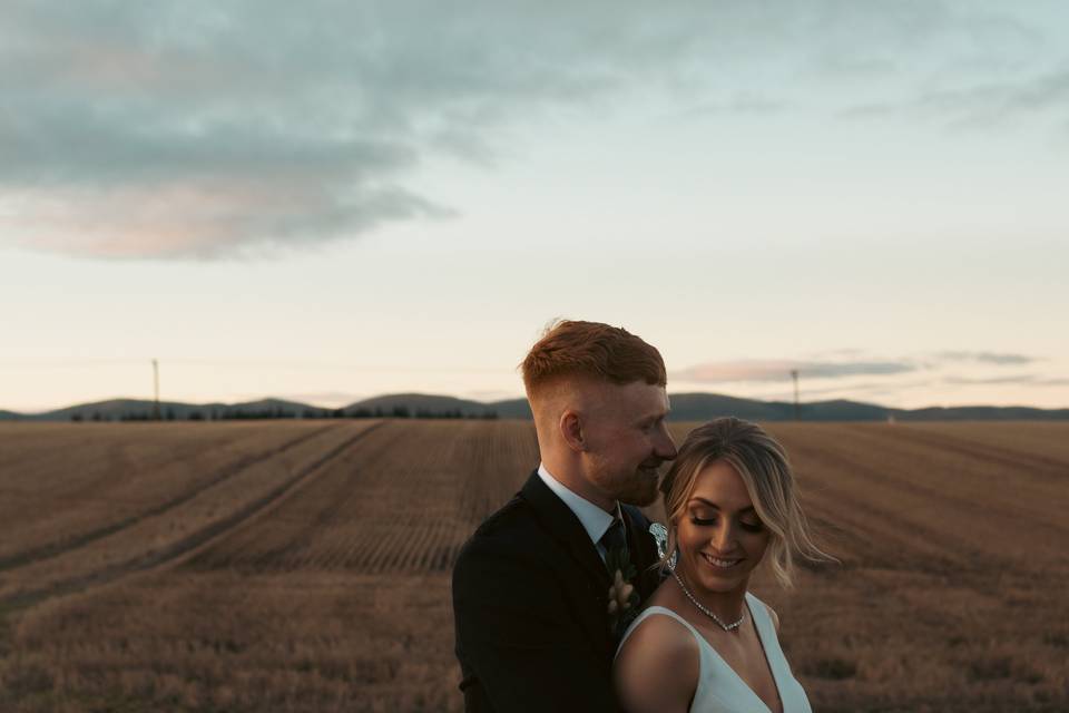 Autumn golden light couple