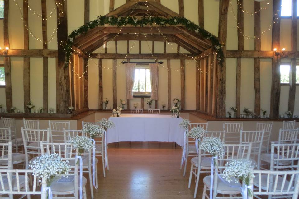 Civil Ceremony in the barn.